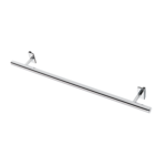 Magnetische handdoekhouder chroom 400mm