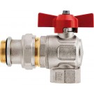 Collector toevoer bolkraan HAAKS 3/4" ROOD